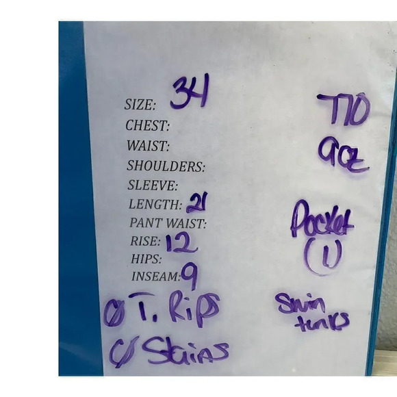 Mossimo Supply Co. Mens Size 34 9 inseam Trunk Shorts  Logo TINY FLAW - Picture 16 of 16